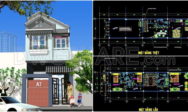 2 years ago
                

                
             1,051410. Download CAD Design Drawings for a 2-Story House with Dimensions 4.2m x 19m