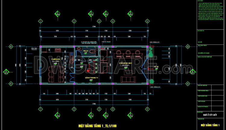 414. Download Cad Design Drawings For A 4-story House With Dimensions 4.9m X 17m (2)