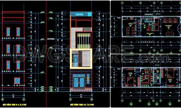 2 years ago
                

                
             1,424414. Free Download CAD Design Drawings for a 4-Story House with Dimensions 4.9m x 17m