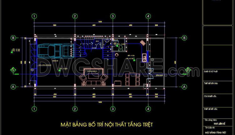 415. Free Download Cad Design Drawings For A 3-story House With Dimensions 6m X 16m (1)