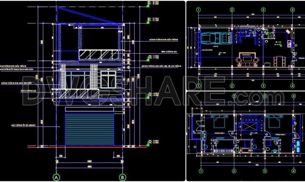 2 years ago
                

                
             885415. Free Download CAD Design Drawings for a 3-Story House with Dimensions 6m x 16m