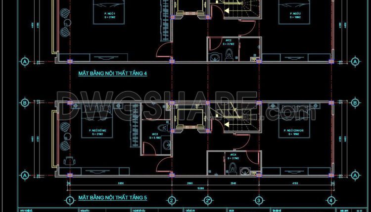 417. Free Download Cad Design Drawings For A 8-story House With Dimensions 4.4m X 15.5m (3)
