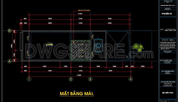 469. Download Cad Design Drawings For A 3-story House With Dimensions 3.4m X 11.3m (4)