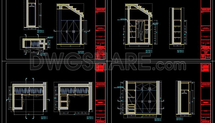 48. Download Free Detailed Cad Drawings For The Design And Construction Of Bedroom Dressing Spaces (1)