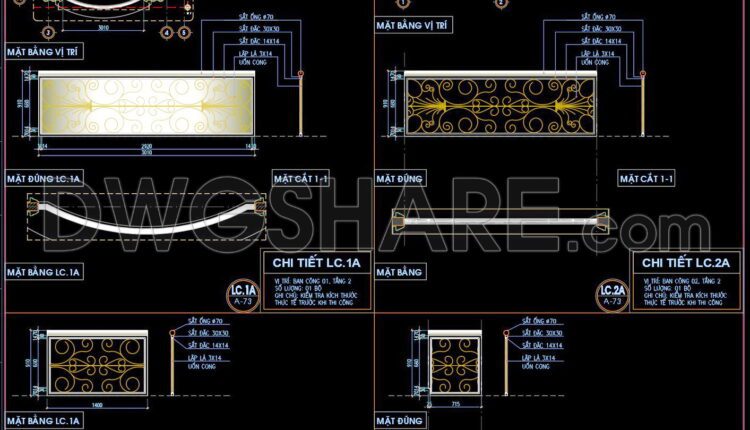 526. Free Download Of Detailed Architectural Cad Drawings For Balconies, Cnc Panel In Townhouses (2)