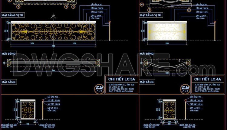 526. Free Download Of Detailed Architectural Cad Drawings For Balconies, Cnc Panel In Townhouses (3)