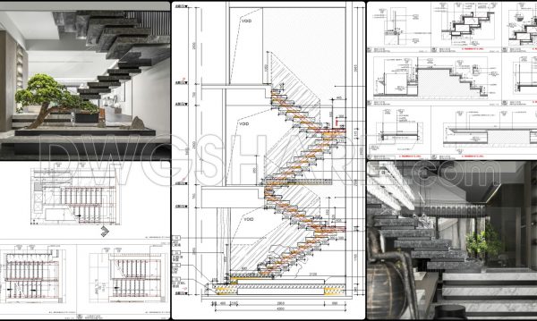 2 years ago
                

                
             3,089528. Free Download CAD Drawings of Stacked Staircase Node Details – Suspended Tiered Staircase Node