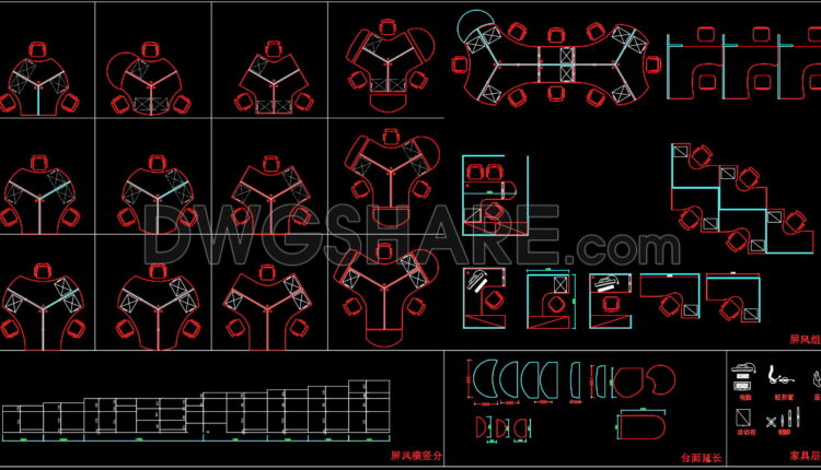 62. Free Download Of Office Furniture Plan View Cad Blocks (2)
