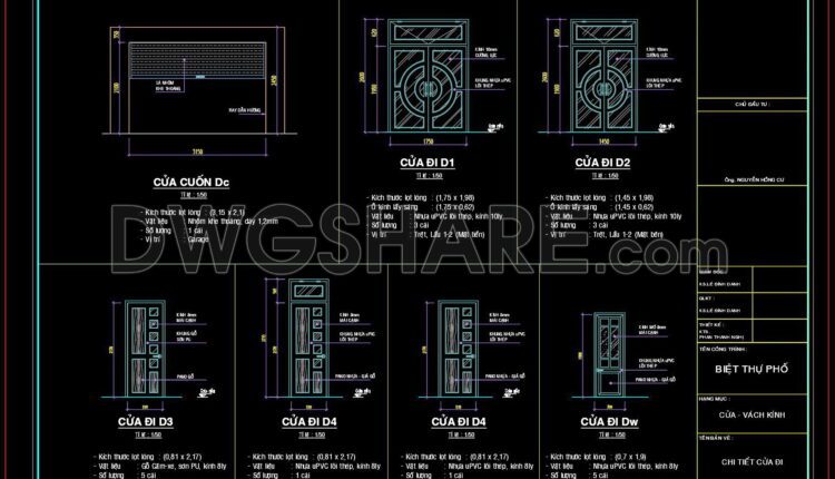 644. Detailed Cad Drawings Of Doors, Windows For Download (2)