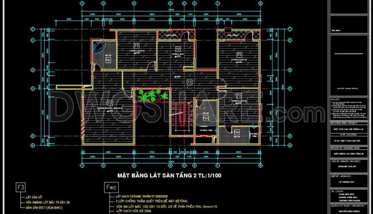 70. Download Free Detailed Cad Drawings Of Floor Plans For A 3-story Townhouse (2)