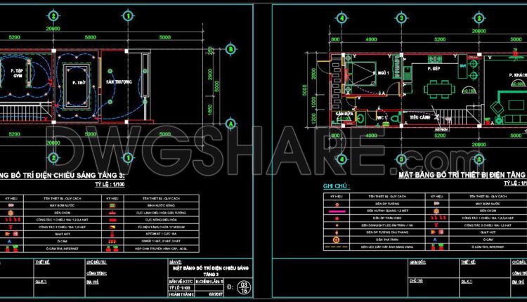 114. Cad Drawings For Detailed Electrical Designs For A 3-story Townhouse (2)