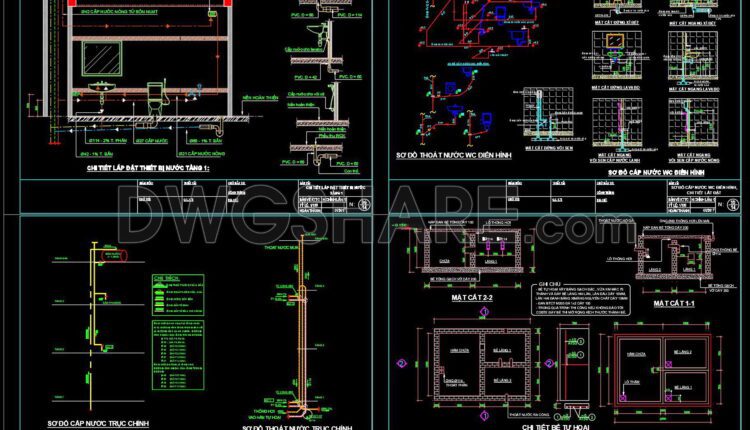 115. Cad Drawings Detailing The Design Of Water Supply And Drainage Systems For A 3-story Townhouse (3)