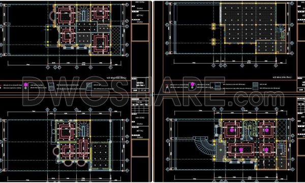 2 years ago
                

                
             822165. Free Download Detailed CAD drawings for the ceiling layout design of a 4-story townhouse