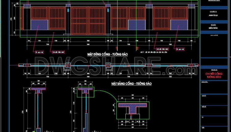 175. Download Cad Drawings For Technical Design And Construction Of Gates And Fences For Townhouses (1)