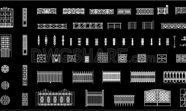 2 years ago
                

                
             3,553200. Free Download of CAD Blocks for Wrought Iron Fence Designs