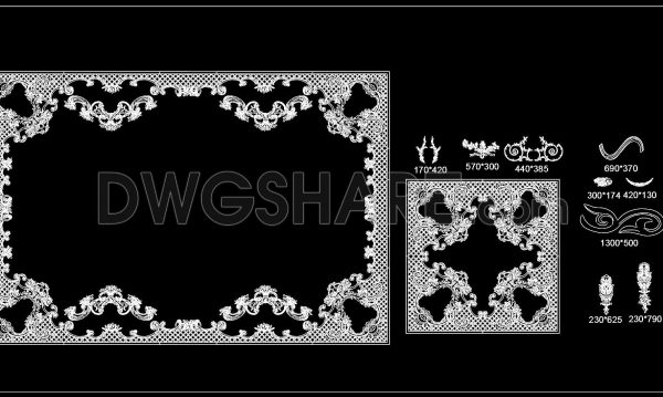 2 years ago
                

                
             1,062204. Free Download of Decorative Pattern Design CAD Blocks