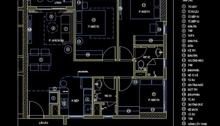 25. Download Cad Design Drawings For The Construction Of A 83m2 Apartment (1)