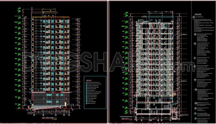 26. Download Of Cad Floor Plans For A 18-story Apartment Building (4)