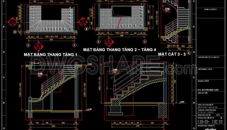278. Download Detailed Cad Drawings Of Townhouse Stairs (1)