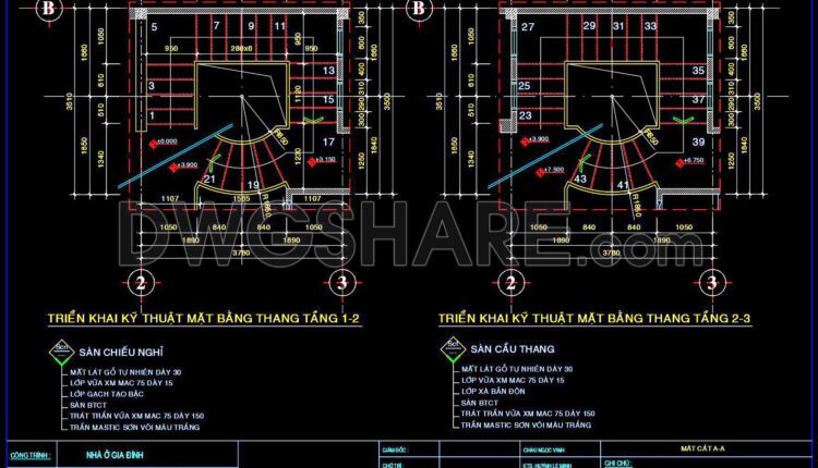 279. Download Detailed Cad Drawings Of Townhouse Stairs (1)