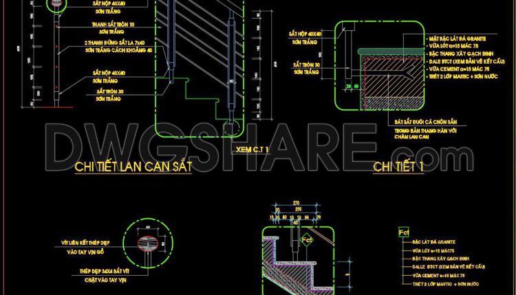 282. Download Detailed Cad Drawings Of Townhouse Stairs (3)