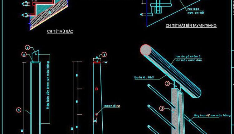 283. Download Detailed Cad Drawings Of Townhouse Stairs (3)