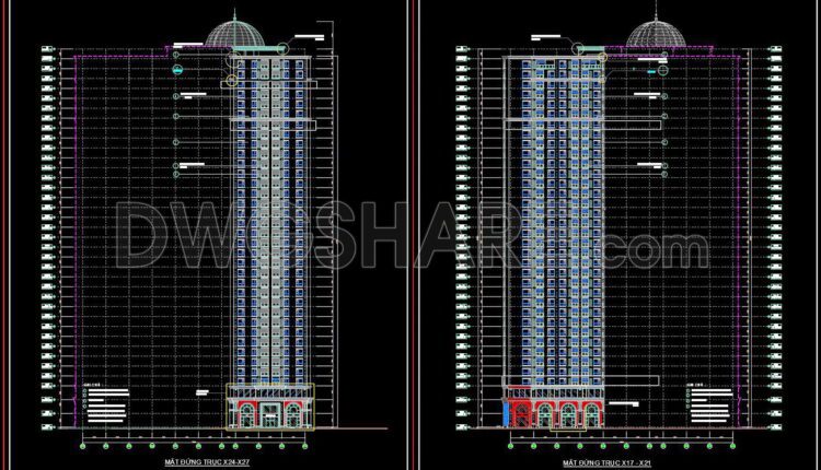 29. Download Of Cad Elevations For A 35-story Apartment Building R4 (3)