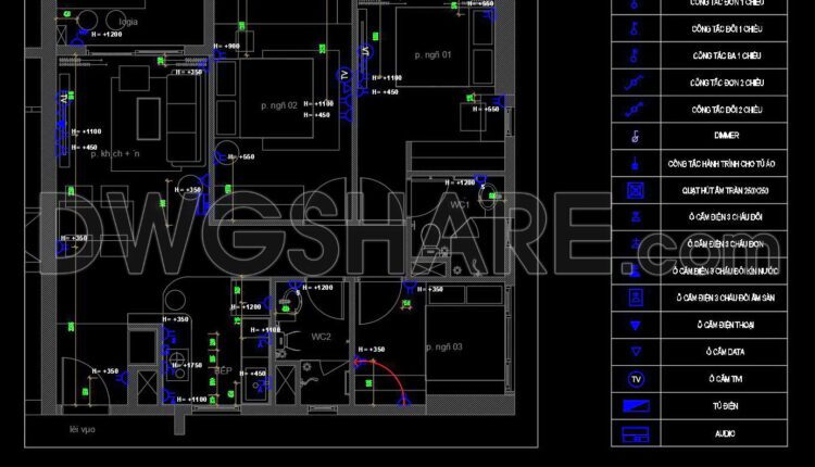 30. Free Download The Cad Drawing Of An 83m² Apartment Floor Plan Design (6)