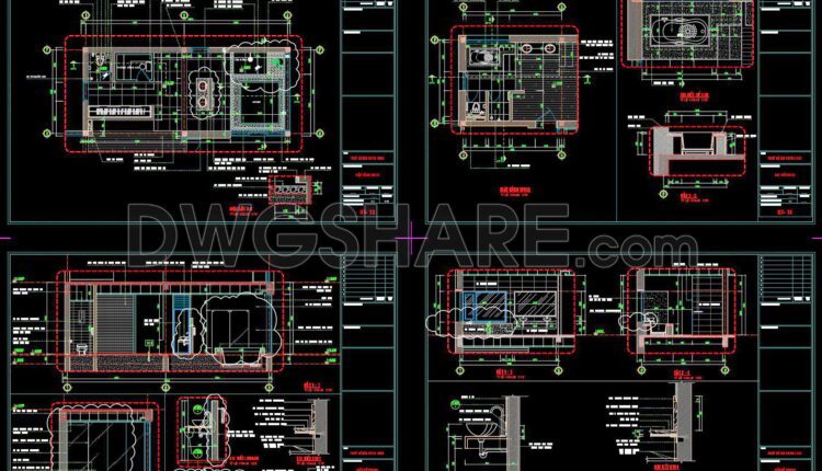 330. Free Download Of Cad Technical Drawings For The Construction Of Bathrooms In Townhouses (1)
