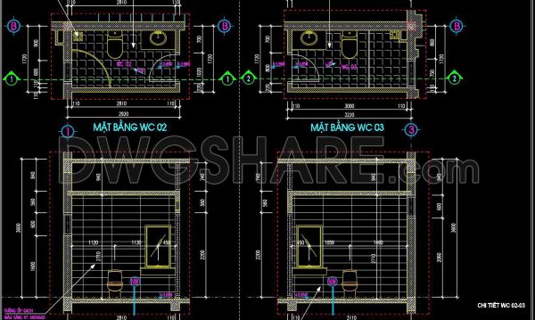 2 years ago
                

                
             623332. Free download of CAD technical drawings for the construction of bathrooms in townhouses
