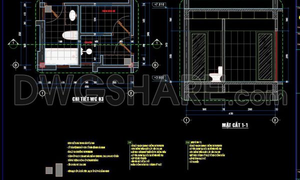 2 years ago
                

                
             652333. Free download of CAD technical drawings for the construction of bathrooms in townhouses