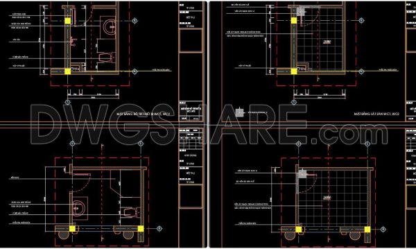 2 years ago
                

                
             572334. Free download of CAD technical drawings for the construction of bathrooms in townhouses