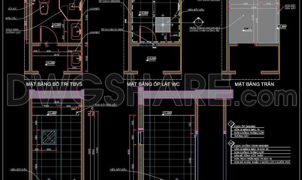 2 years ago
                

                
             830335. Free download of CAD technical drawings for the construction of bathrooms in townhouses