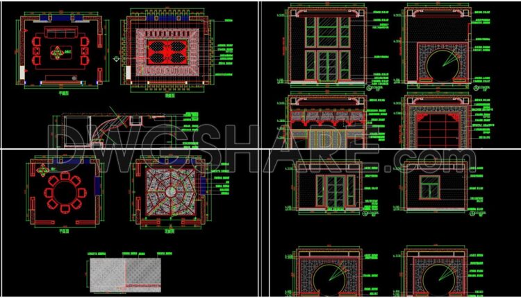 377. Download Detailed Construction Drawings Of Wooden Wall Cladding For Indochine-style Villa