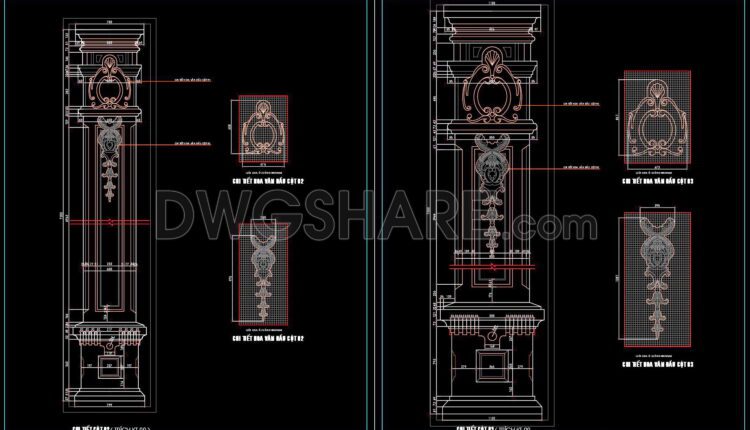383. Download Of Cad Drawings Of European Classical Architectural Details (3)