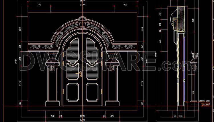 383. Free Download Of Cad Drawings Of European Classical Architectural Details