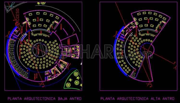 44. Free Download Of Restaurant Complex Floor Plan Cad Drawings (1)