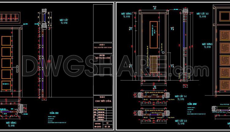 645. Detailed Cad Drawings Of Doors, Windows For Download (1)