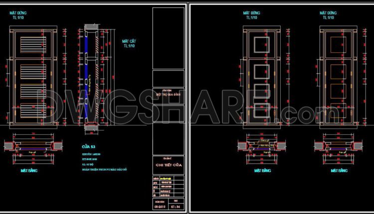 645. Detailed Cad Drawings Of Doors, Windows For Download (4)