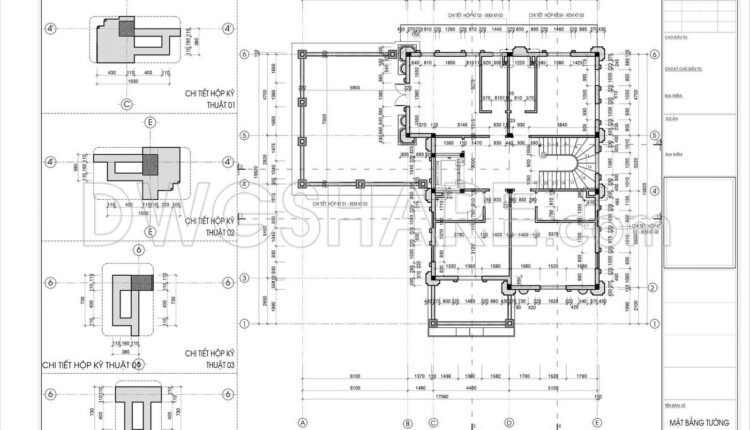 754. Free Download Architectural Pdf Drawings For A 4-story European Classic Style House (dimensions 15.6m X 17m) (11)