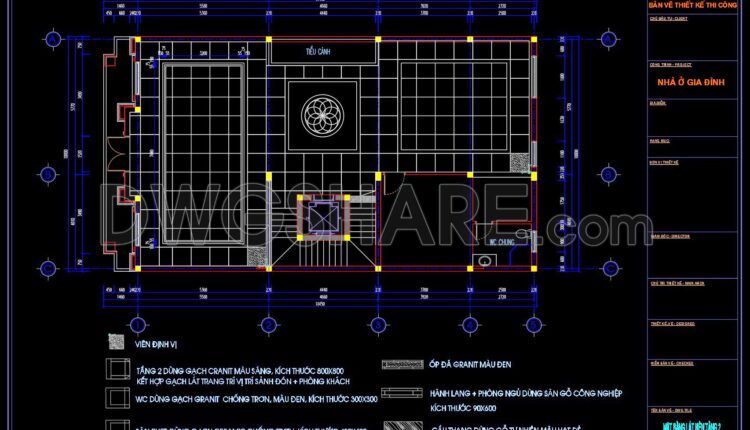 76. Download Free Detailed Cad Drawings Of Floor Plans For A 4-story Townhouse (3)
