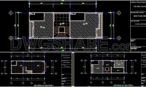 1 year ago
                

                
             44277. Download free detailed CAD drawings of floor plans for a 3-story townhouse
