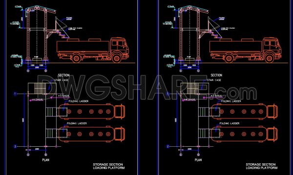 88. Free Download of CAD Drawings for Truck Unloading Section