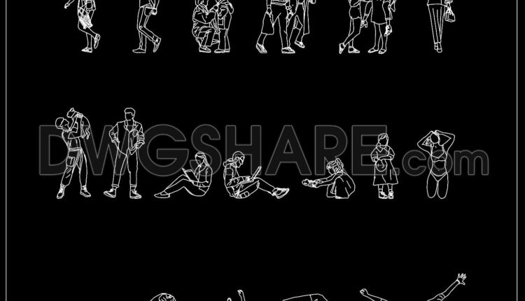 107. Free Download Of People Cad Blocks