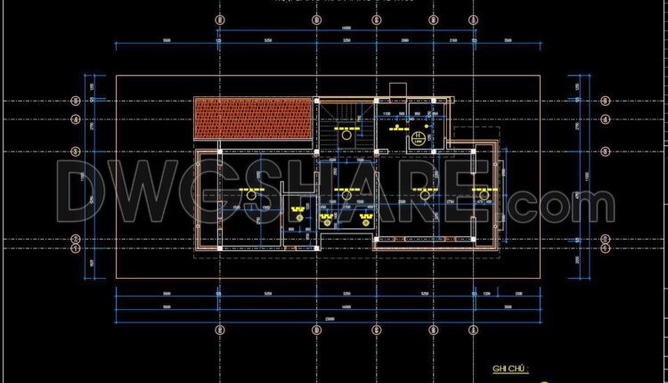 169. Free Download Detailed Cad Drawings For The Ceiling Layout Design Of A 3-story Townhouse (4)
