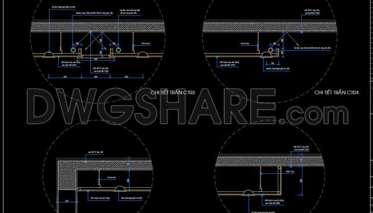 169. Free Download Detailed Cad Drawings For The Ceiling Layout Design Of A 3-story Townhouse (8)