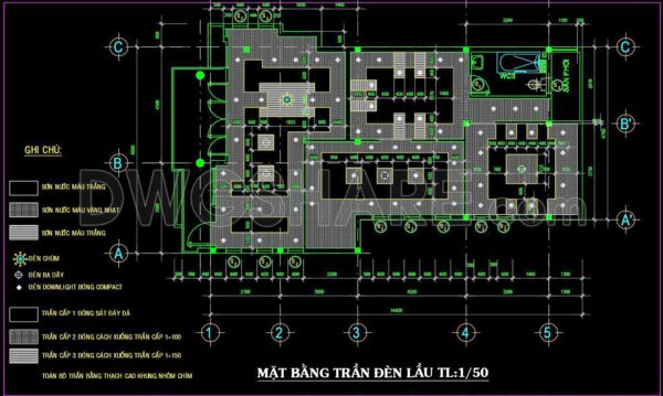 1 year ago
                

                
             804170. Free Download Detailed CAD drawings for the ceiling layout design of a 1-story townhouse
