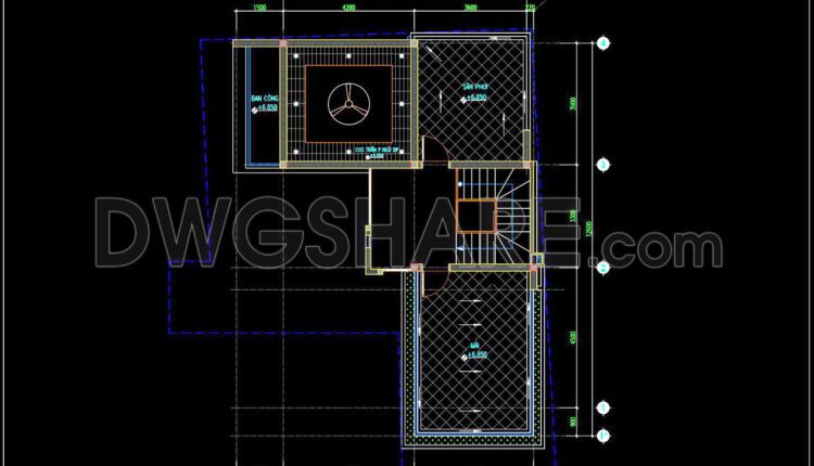 172. Free Download Detailed Cad Drawings For The Ceiling Layout Design Of A 3-story Townhouse (3)