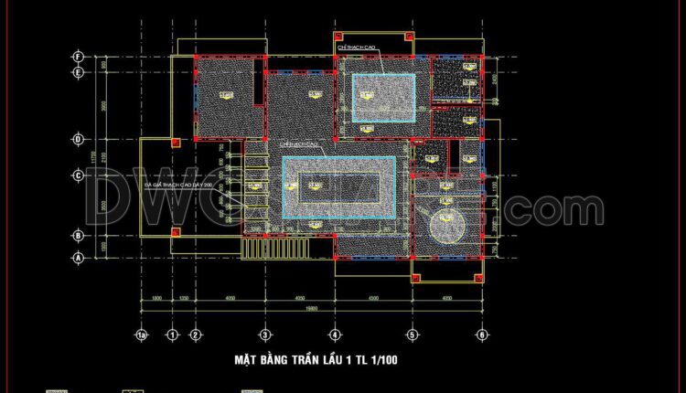173. Free Download Of Detailed Cad Drawings Of Ceiling Plans And Lighting Layout Plans For A 2-storey House (2)
