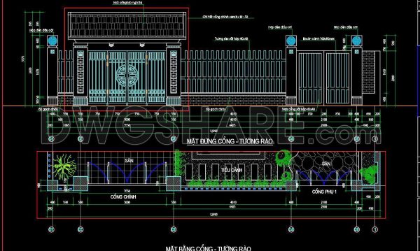 180. Download CAD drawings for technical design and construction of gates and fences for townhouses